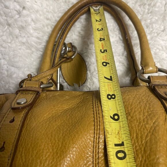 Fossil long live vintage Pebbled Leather Marlow tan Satchel/Shoulder bag . - Picture 9 of 14